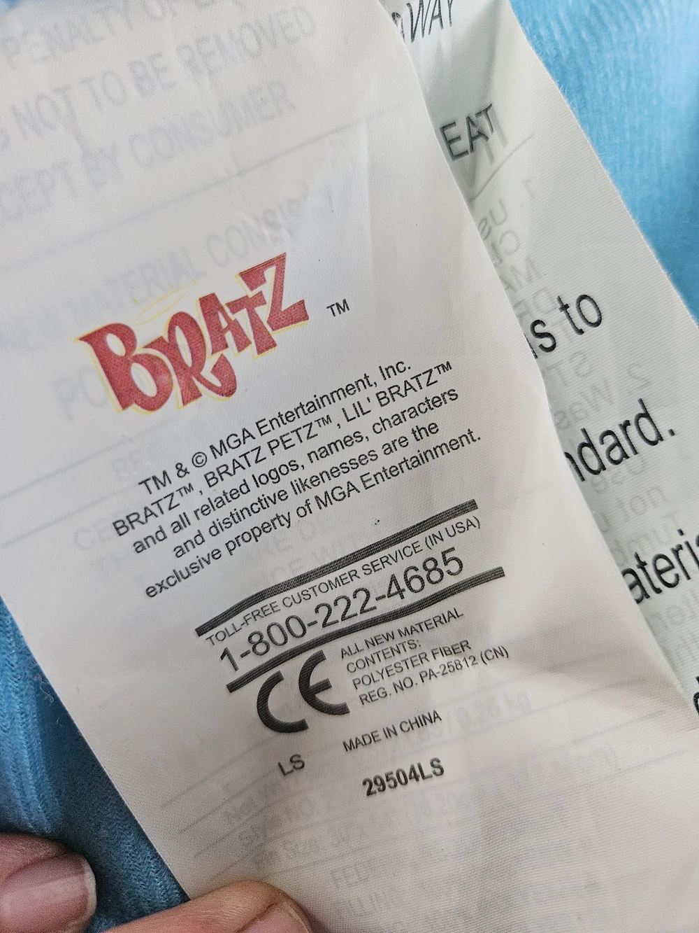 LIL BRATZ Baby Blue Blue Sleeping Bag Y2K
